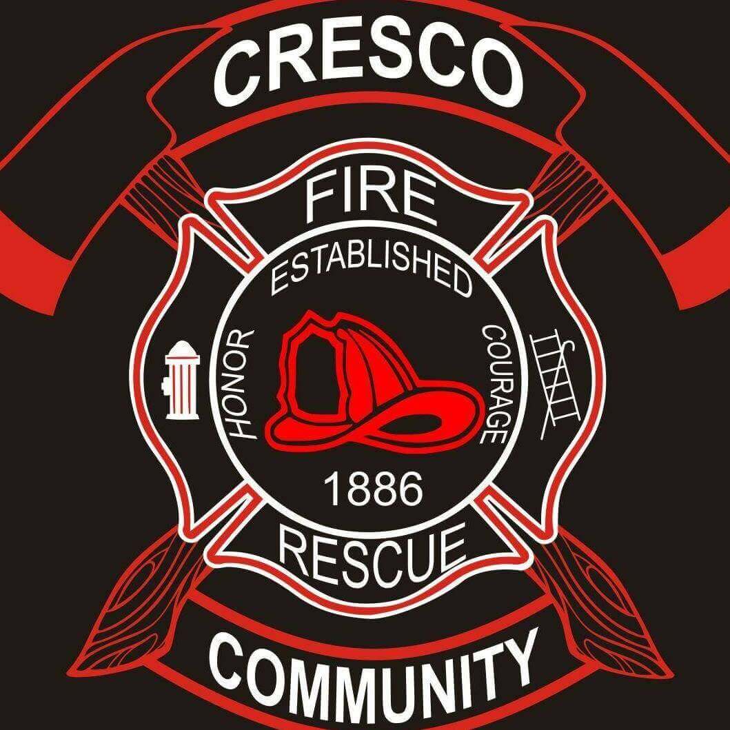 Cresco Community Fire Rescue Badge Established 1886